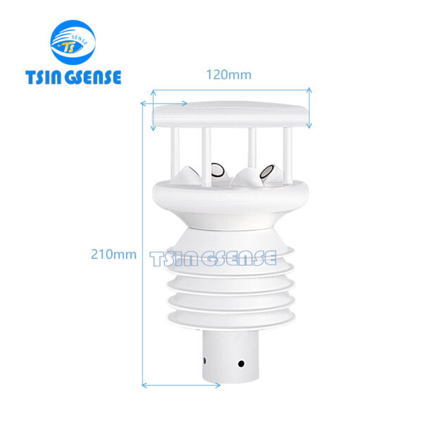 TS MWTS05 Industrial 5-Element Weather Sensor- -40~+85°C Range, IP66 Anti-Corrosion Modbus CE/ROHS Certified - 图片 2