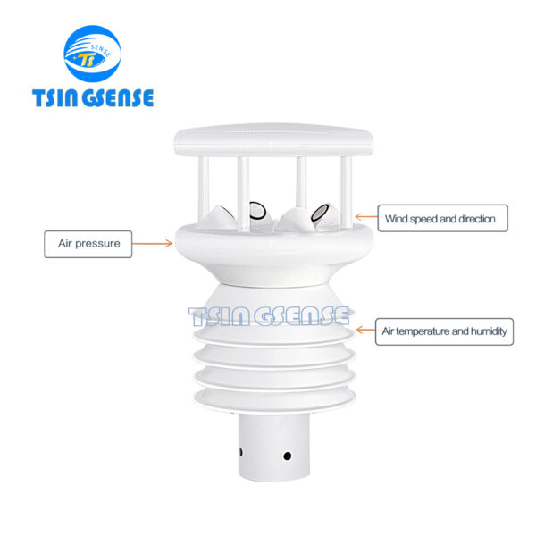 TS MWTS05 Industrial 5-Element Weather Sensor- -40~+85°C Range, IP66 Anti-Corrosion Modbus CE/ROHS Certified - 图片 3