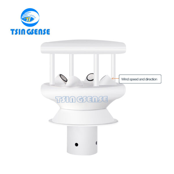 TS MWTS02 Ultrasonic Anemometer Measures Wind Speed ​​(0-40m/s) & Direction IP66 RS485 Output Industrial Weather Station - 图片 3